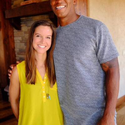 Shaina Williams with Denver's Demaryius Thomas Shaina Williams with Denver's Demaryius Thomas